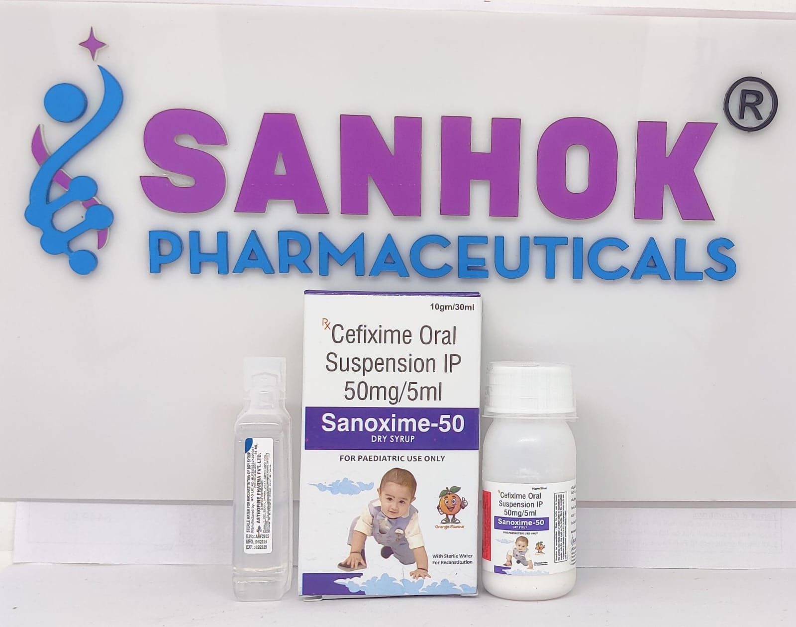 SANOXIME-50 Dry Syrups WITH WATER